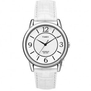 Timex T Color Strap Collection White Leather Strap