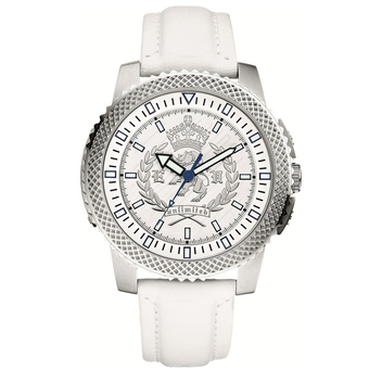 Marc Ecko THE COLLEGIATE, White Leather Strap