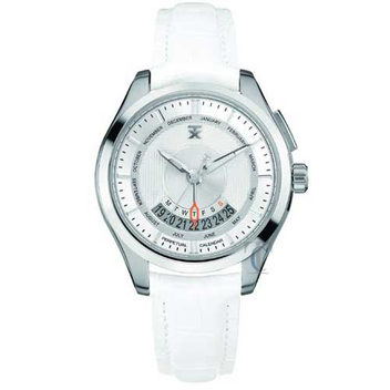 Tx Perpetual Weekly Calendar White Leather Strap
