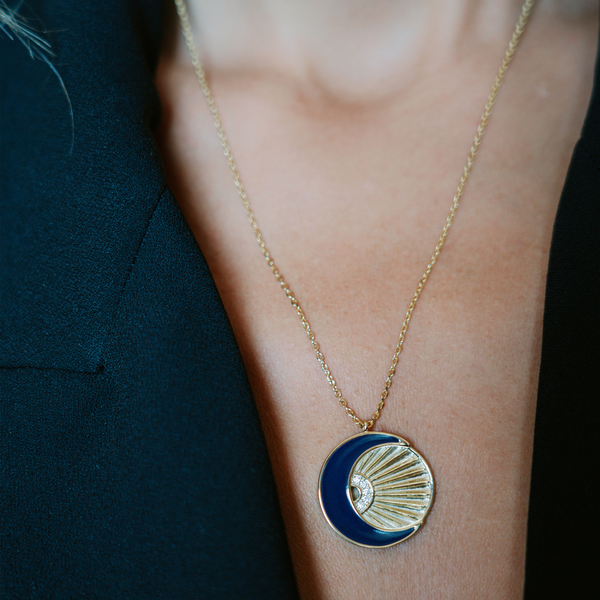 JCOU SUN AND MOON NECKLACE