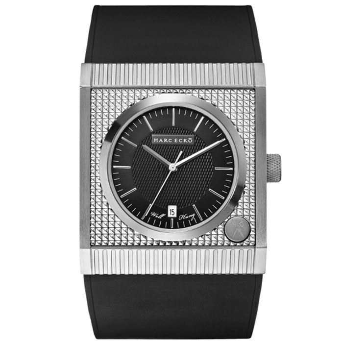 Marc Ecko THE TREASURY Black Silicon Strap