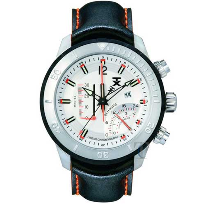 Tx World Linear Black Leather Strap